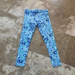 Lilly Pulitzer Floral Blue Kids Leggings